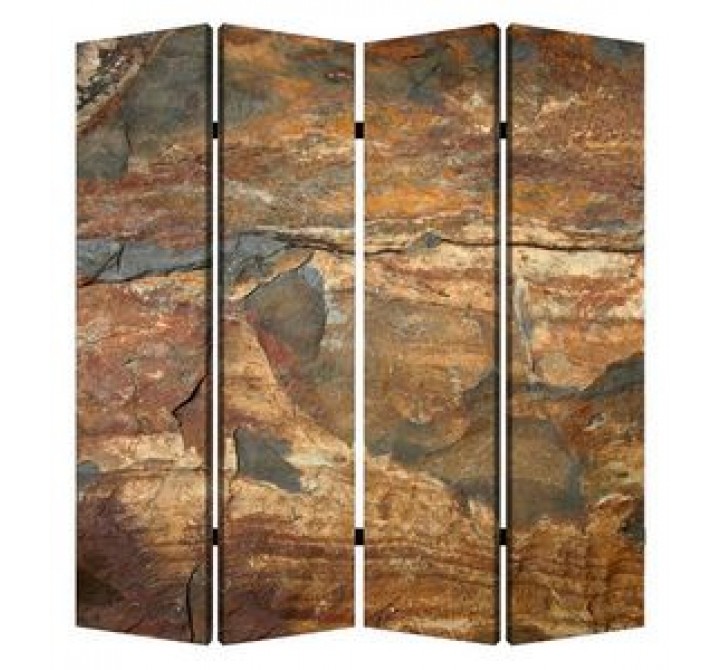 Screen Gems Dark Brown Slate Screen - 4 Panel