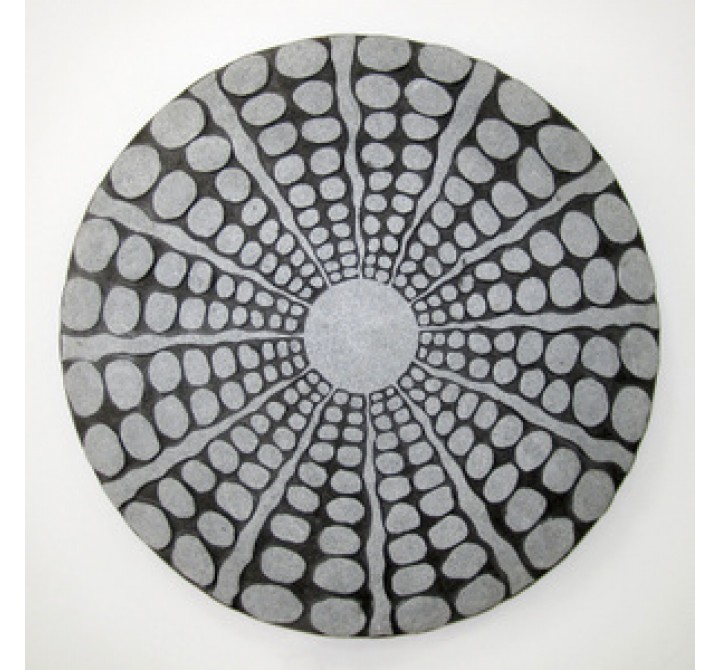 Screen Gems Sandstone Fine Polished Round Wall Decor With Stardust Pebble Finish - Set of 2