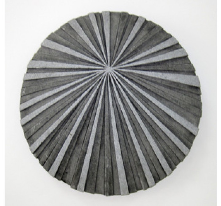 Screen Gems Sandstone Fine Polished Round Wall Decor w/ Stardust Ribbed Finish - Set of 2