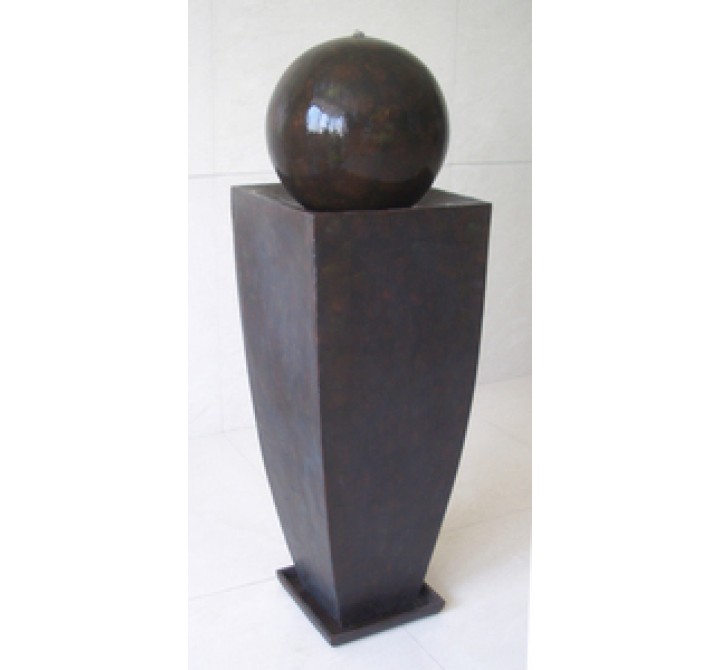 Screen Gems Coppery Finish Square Tall Vase