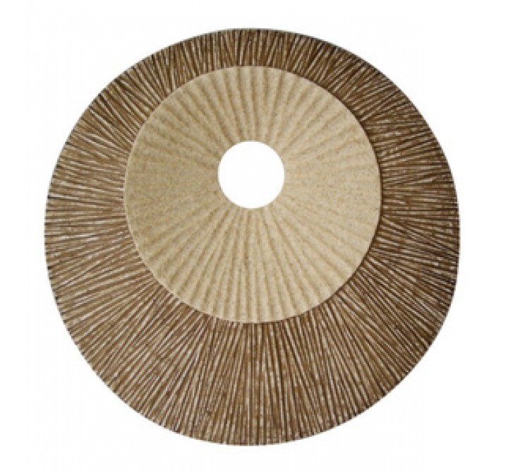 Screen Gems Sandstone Round Double Layer Ribbed Wall Plaque - Set of 2