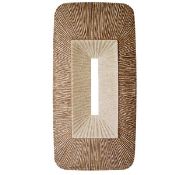 Screen Gems Sandstone Rectangular Double layer Ribbed Wall Plaque - Set of 2