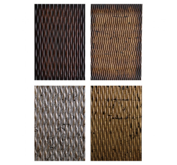 Screen Gems Metallic Ridge Wall Art - Set of 4
