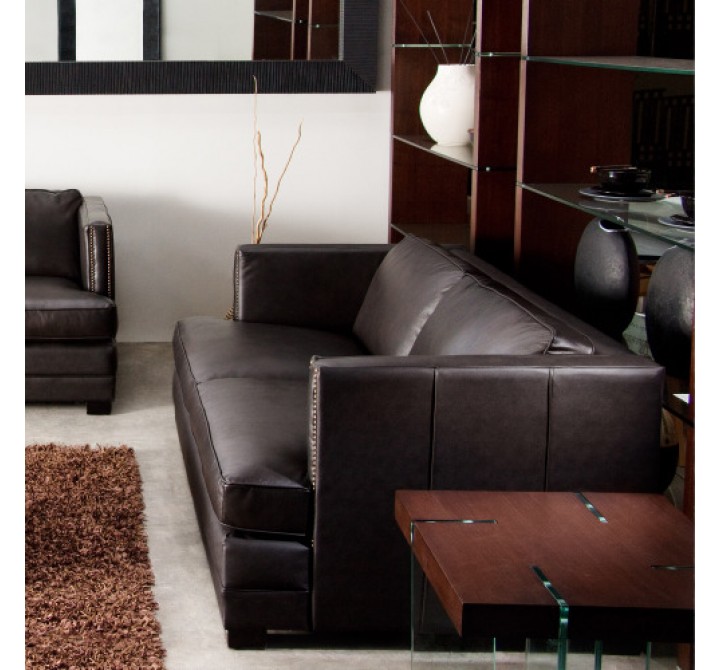 Diamond Sofa Sonoma Loveseat with Nail Head Accent