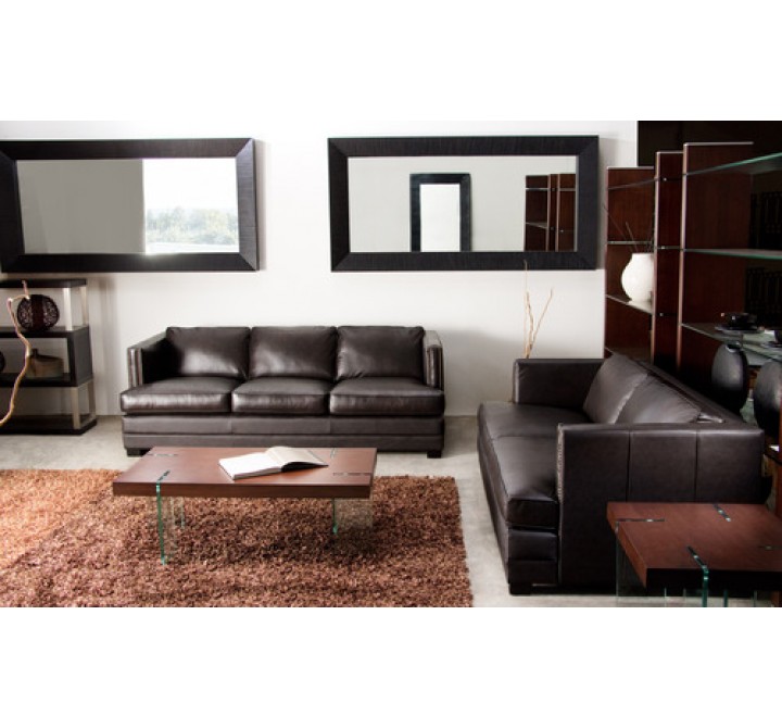 Diamond Sofa Sonoma Sofa Loveseat with Nail Head Accent Set of 2