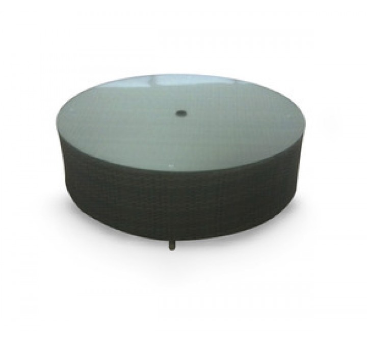 Source Outdoor Circa 48 Inch Round Coffee Table with Umbrella Hole