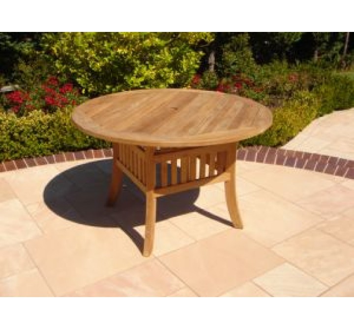 Lanza Teakwood Curved Leg Dining Table