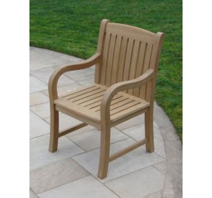 Lanza Teakwood Roll Arm Chair