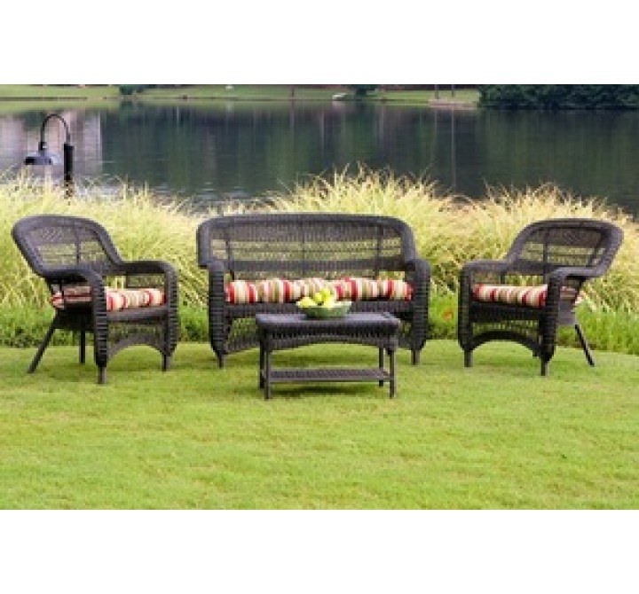 Tortuga Outdoor Portside Dark Roast 4-Piece Seating Set