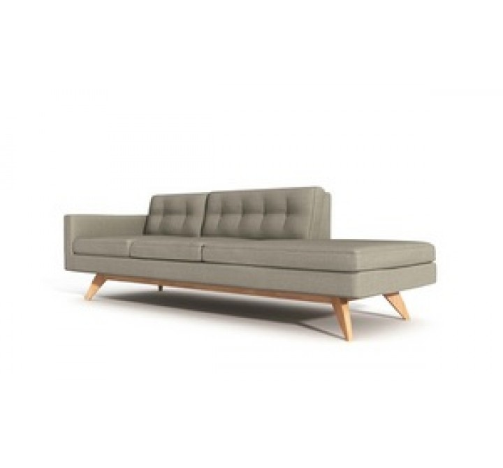 TrueModern Luna One Arm Sofa with Chaise