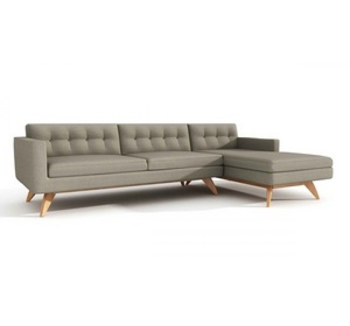 TrueModern Luna 113" Sofa with Chaise