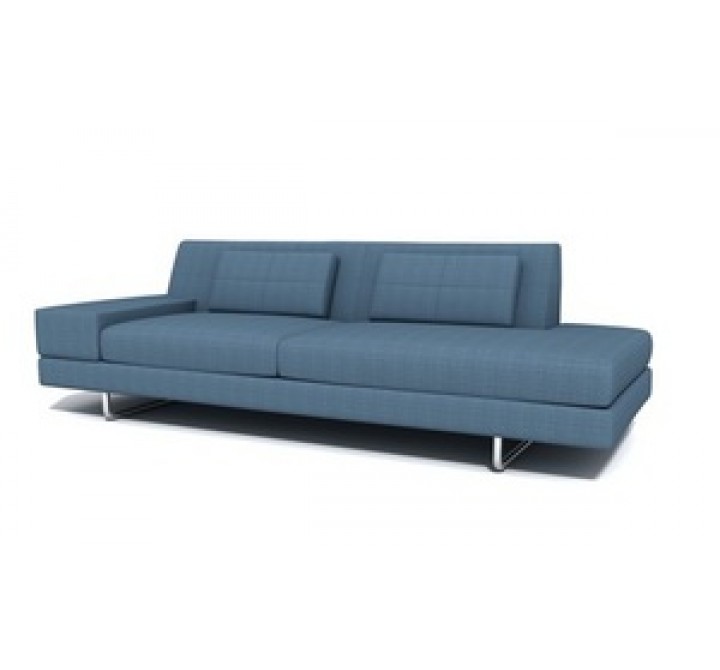 TrueModern Hamlin One Arm Sofa with Chaise