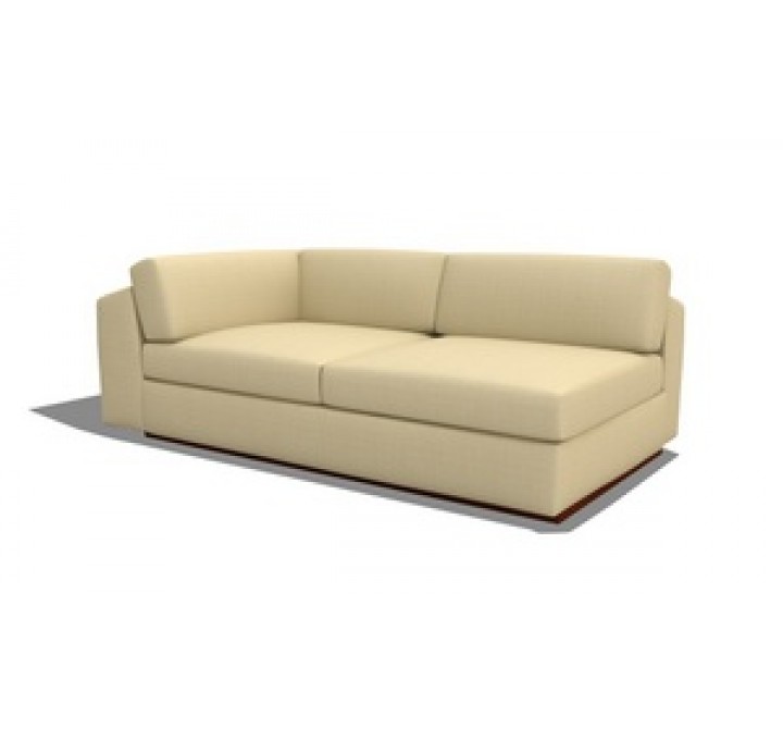 TrueModern Jackson 72" Armless Split Sofa