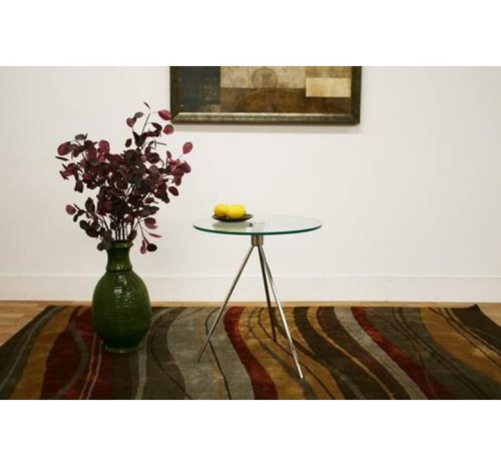 Baxton Studio Triplet Glass Top End Table W/ Tripod Base