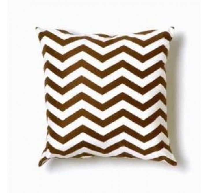 Twinkle Living Zig Zag Throw Pillow in Brown