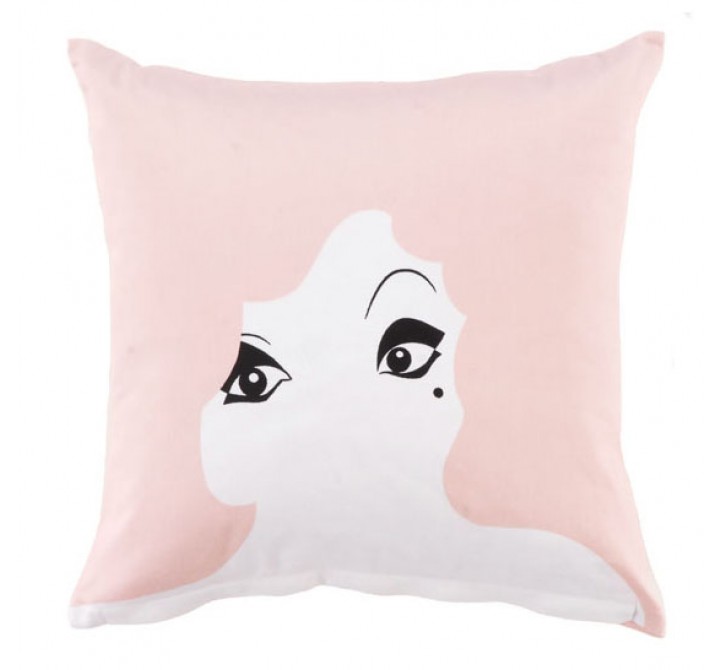 Twinkle Living Glamour Girl Throw Pillow in Dusty Rose