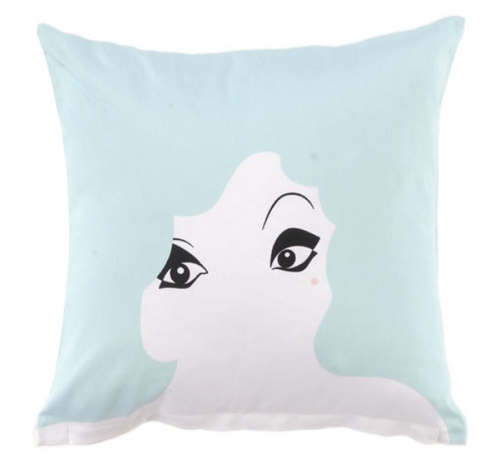Twinkle Living Glamour Girl Throw Pillow in Seafoam