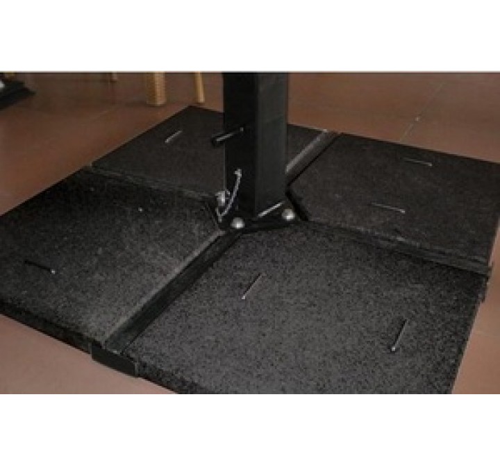 Royal Teak Set of 4 Gray Granite Umbrella Feet for Hanging Umbrella