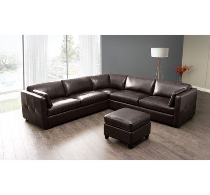 Diamond Sofa Urban Collection Arm Sectional with Square Corner Chair Set of 3