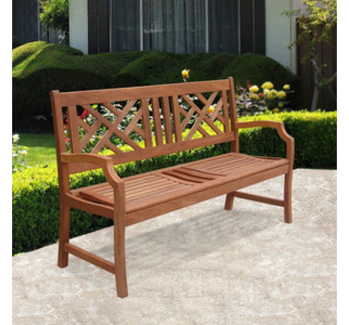 Vifah Modern Patio Outdoor 2-Seater Atlantic Bench