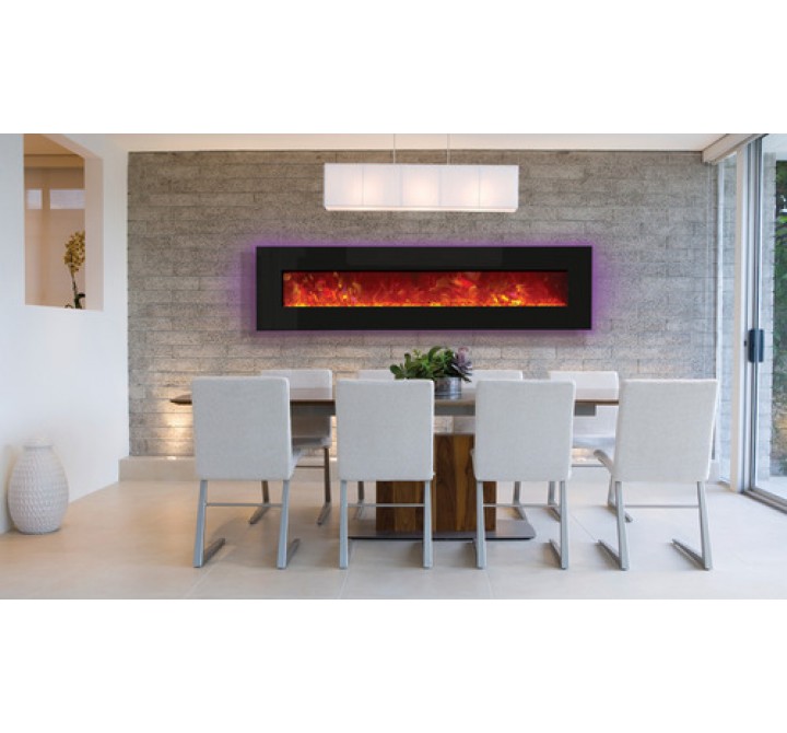 Amantii Electric Fireplace Top Heat 76"