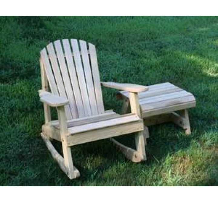 Creekvine Designs Cedar American Forest Adirondack Rocker & Side Table Set