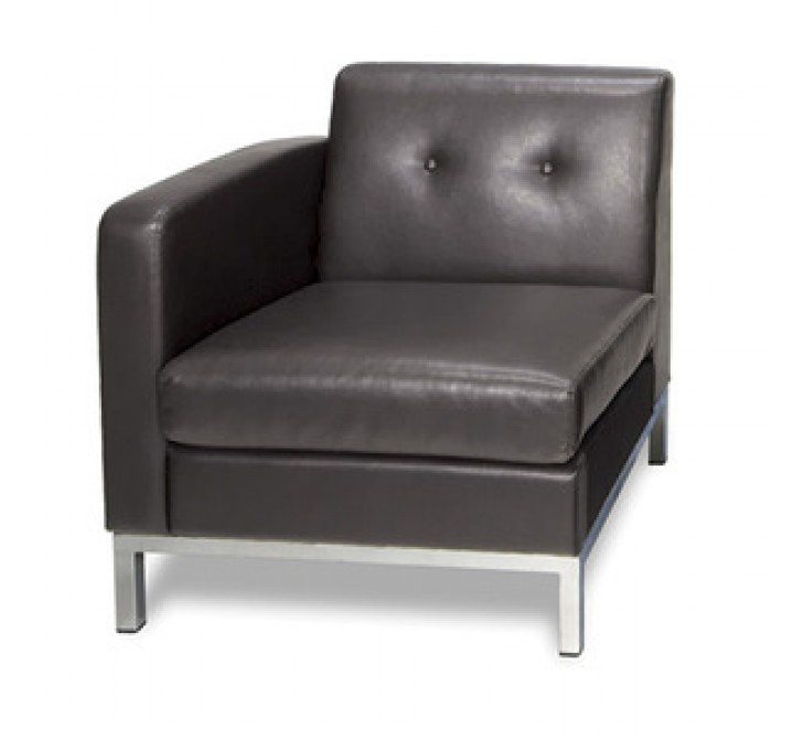 Ave-Six Wall Street Single Leather Arm Chair LAF