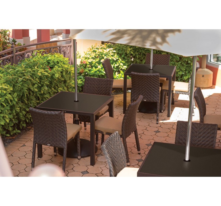 Corsa 32" Square Table Top - Lifestyle