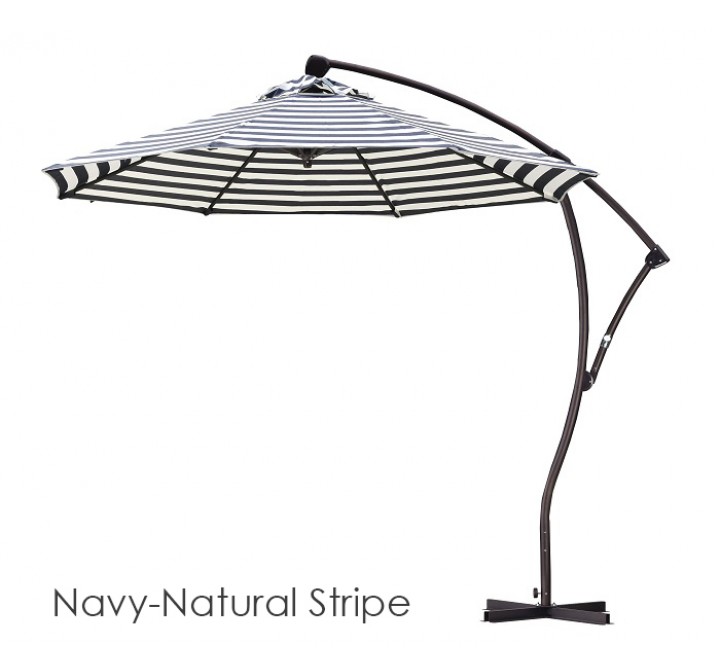 California Umbrella 9' Cantilever Market Umbrella Delux C Lift - Bronze - Olefin