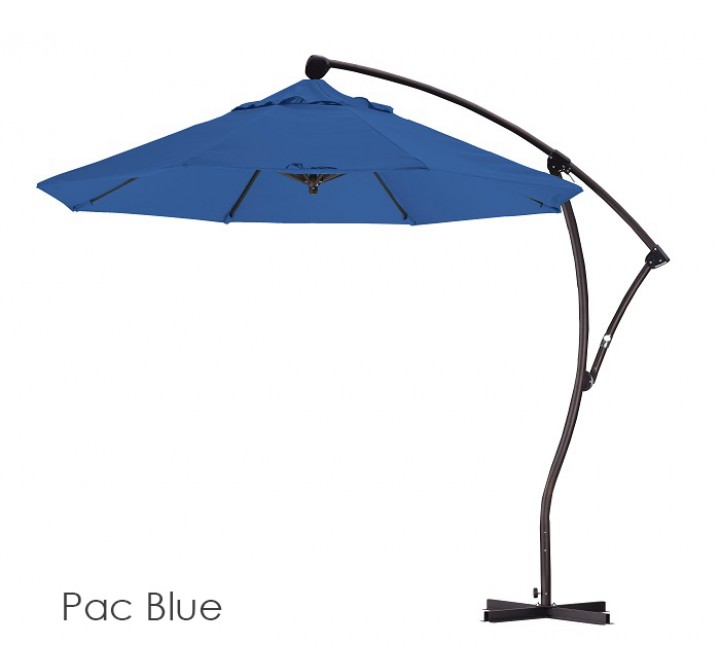 California Umbrella 9' Cantilever Market Umbrella Delux C Lift Bronze - Spun Polyester