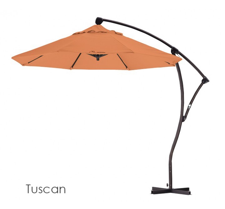 California Umbrella 9' Cantilever Market Umbrella Delux C Lift - Bronze - Pacifica