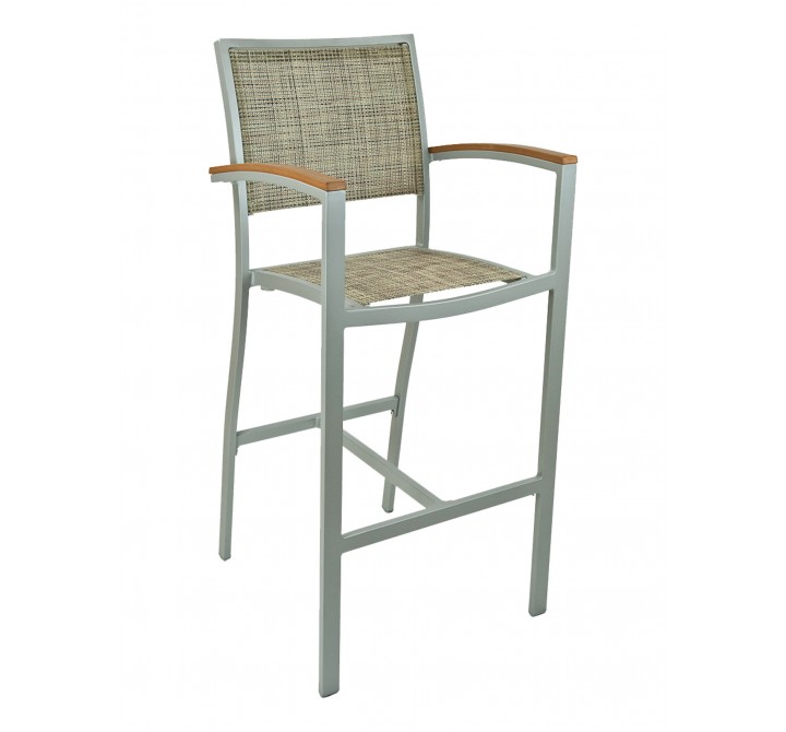 Aluminum Barstool - Dark Basket