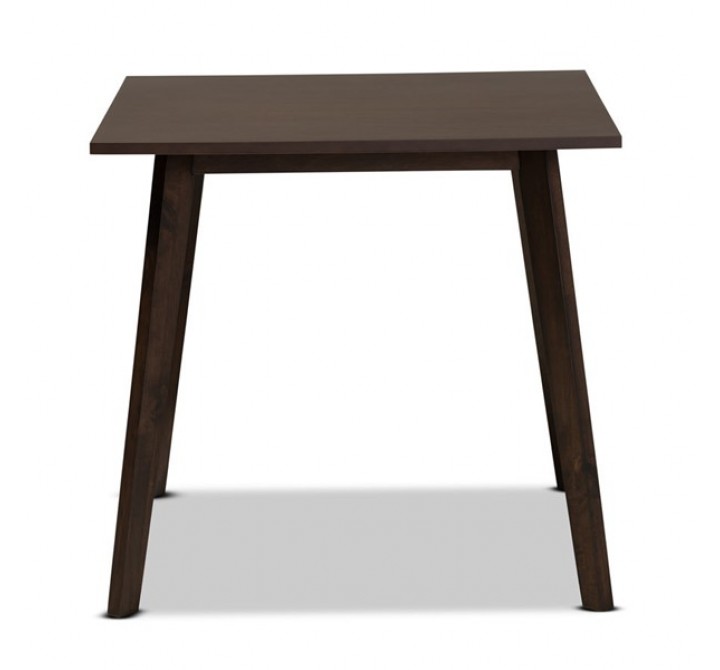 Baxton Studio Britte Dark Oak Brown Wood Square Dining Table