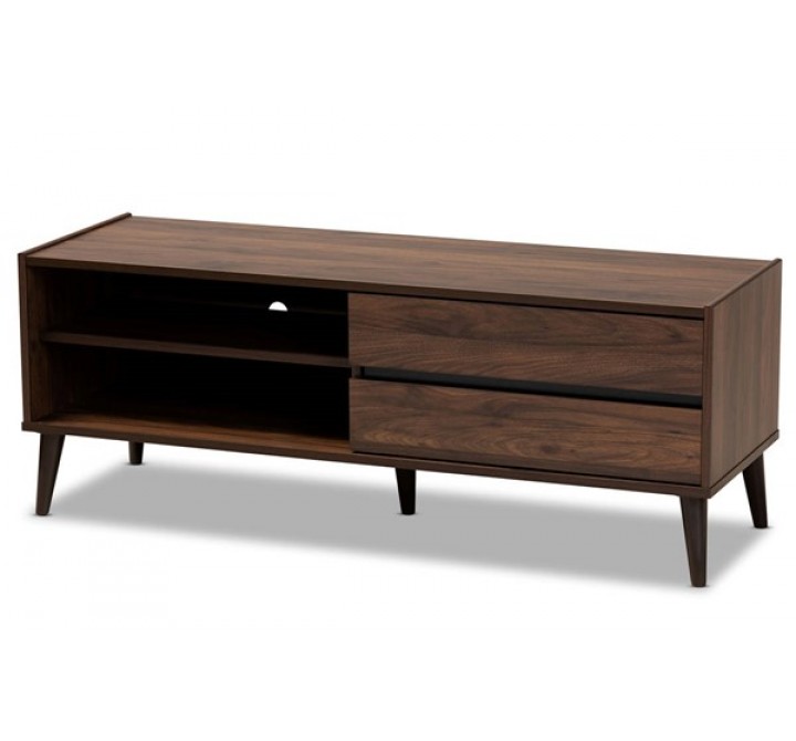 Baxton Studio Suli Walnut Wood TV Stand
