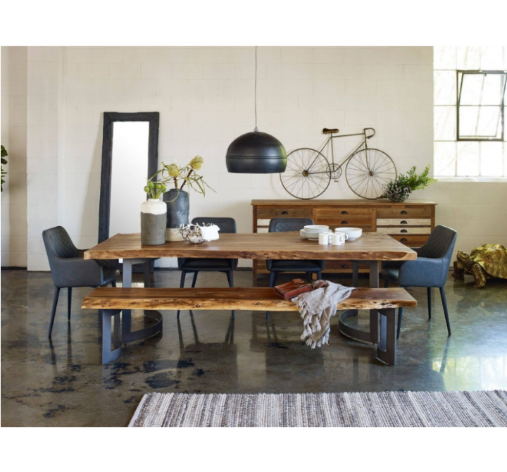 Moe's Home Collection Smoked Bent Large Dining Table - Main Lifestyle
