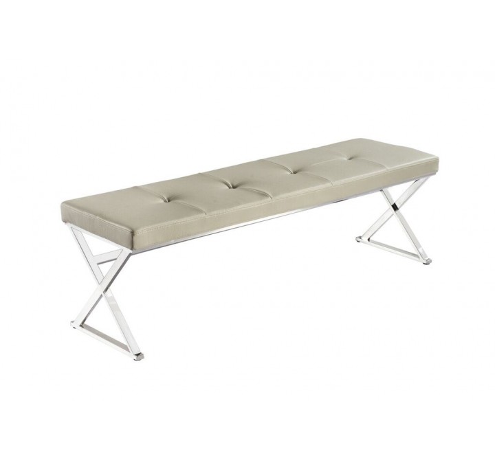 Savannah Bench Taupe - Angled