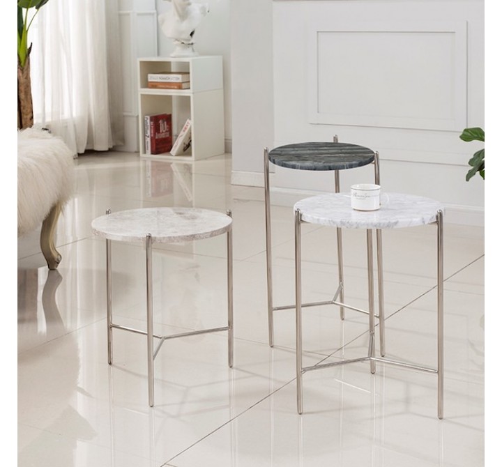 Bellini Modern Living Bolt Marble Top Side Table