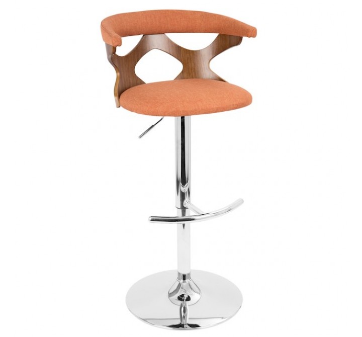 LumiSource Gardenia Barstool - ORANGE - Perspective