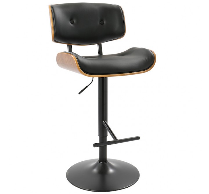 LumiSource Lombardi Barstool - BLACK - Perspective
