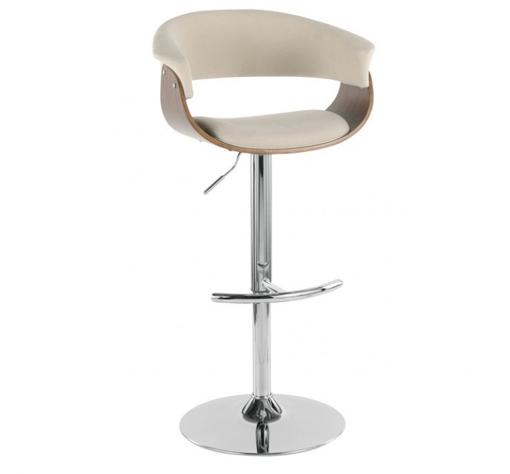  LumiSource Vintage Mod Barstool - CREAM - Perspective