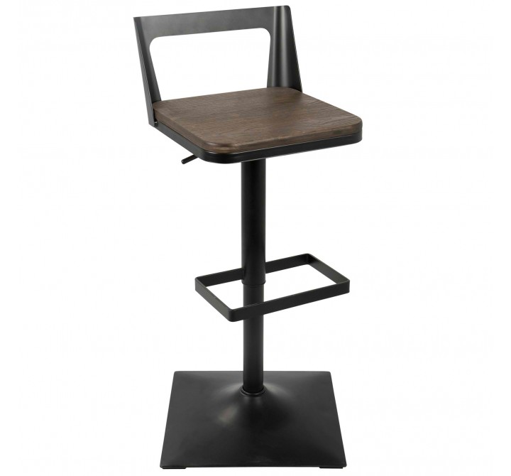 LumiSource Samurai Barstool - BLACK - Perspective