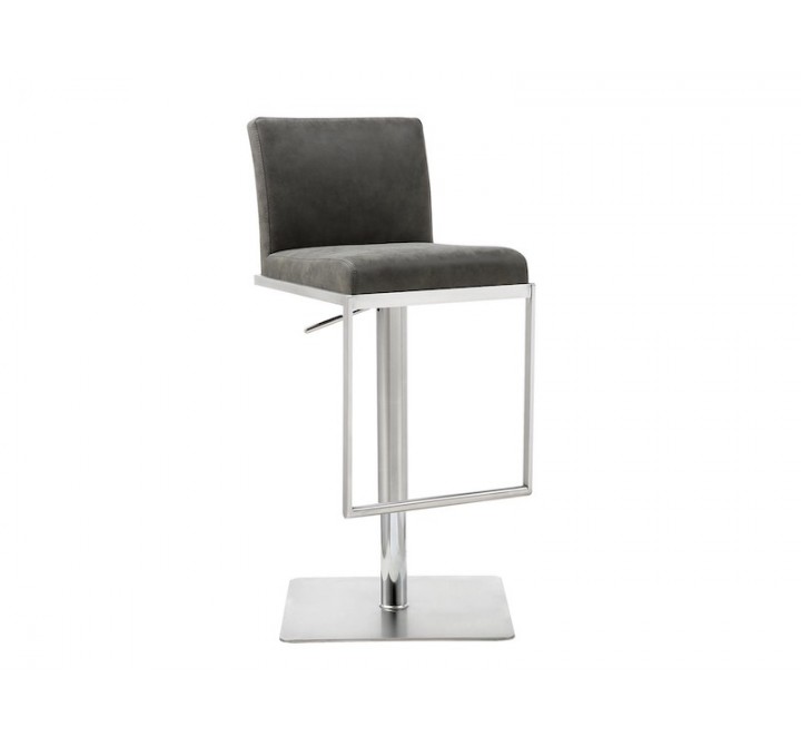 Whiteline Modern Living Clay Barstool - Grey - Perspective