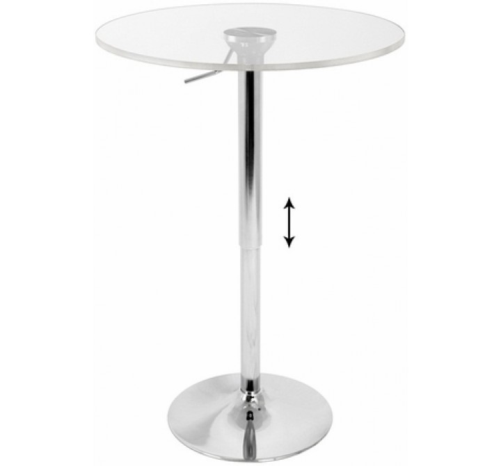 LumiSource Adjustable Bar Table - Clear