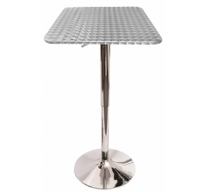 LumiSource Bistro Bar Table - Silver Swirl