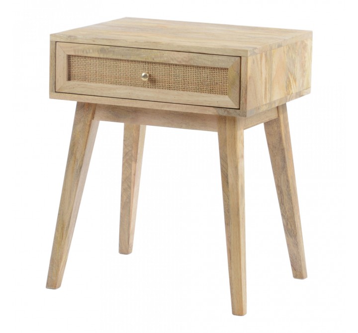 Moe's Home Collection Reed Side Table Natural - Angled View