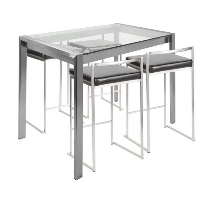 LumiSource Fuji Counter Set - Black - Perspective