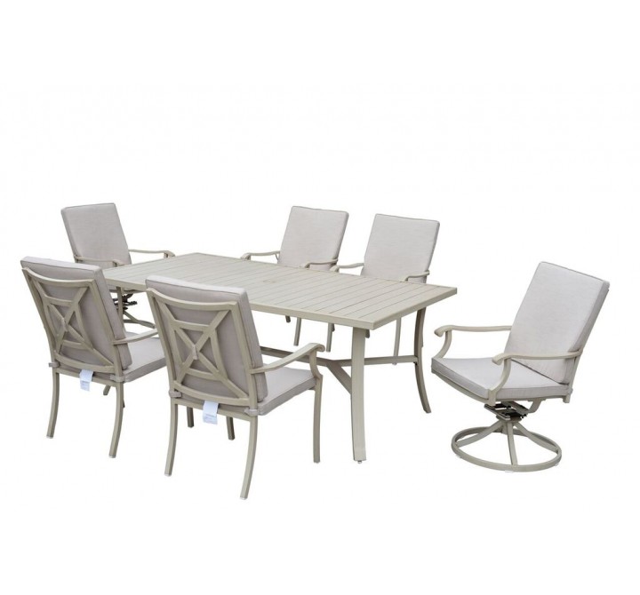 Camel Torino Aluminum Outdoor Dining Chairs - Set