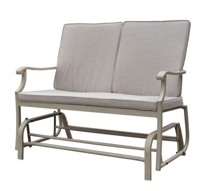 Camel Torino Aluminum Outdoor Double Glider Loveseat