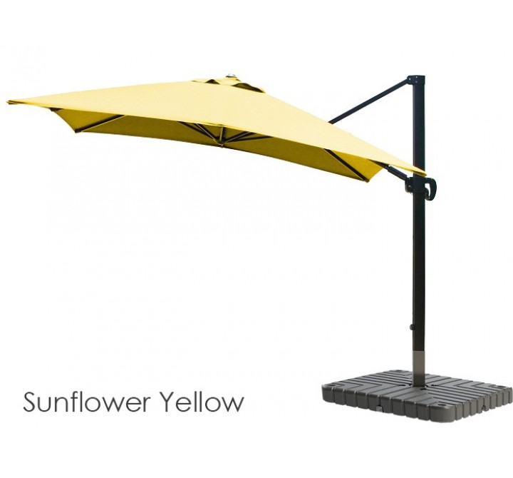 California Umbrella 10' Cantilever Umbrella Crank Lift Multi Positon Tilt Bronze - Sunbrella