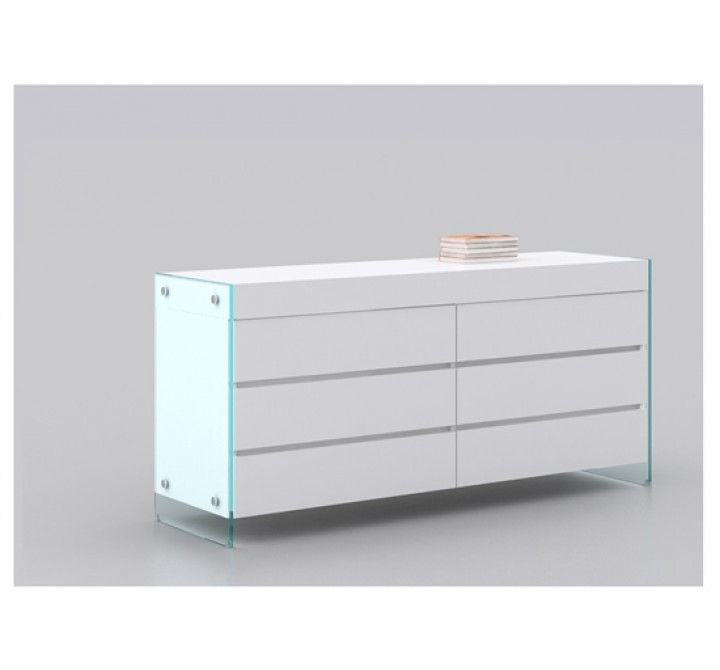 Casabianca Il Vetro 6-Drawer Dresser - Angled